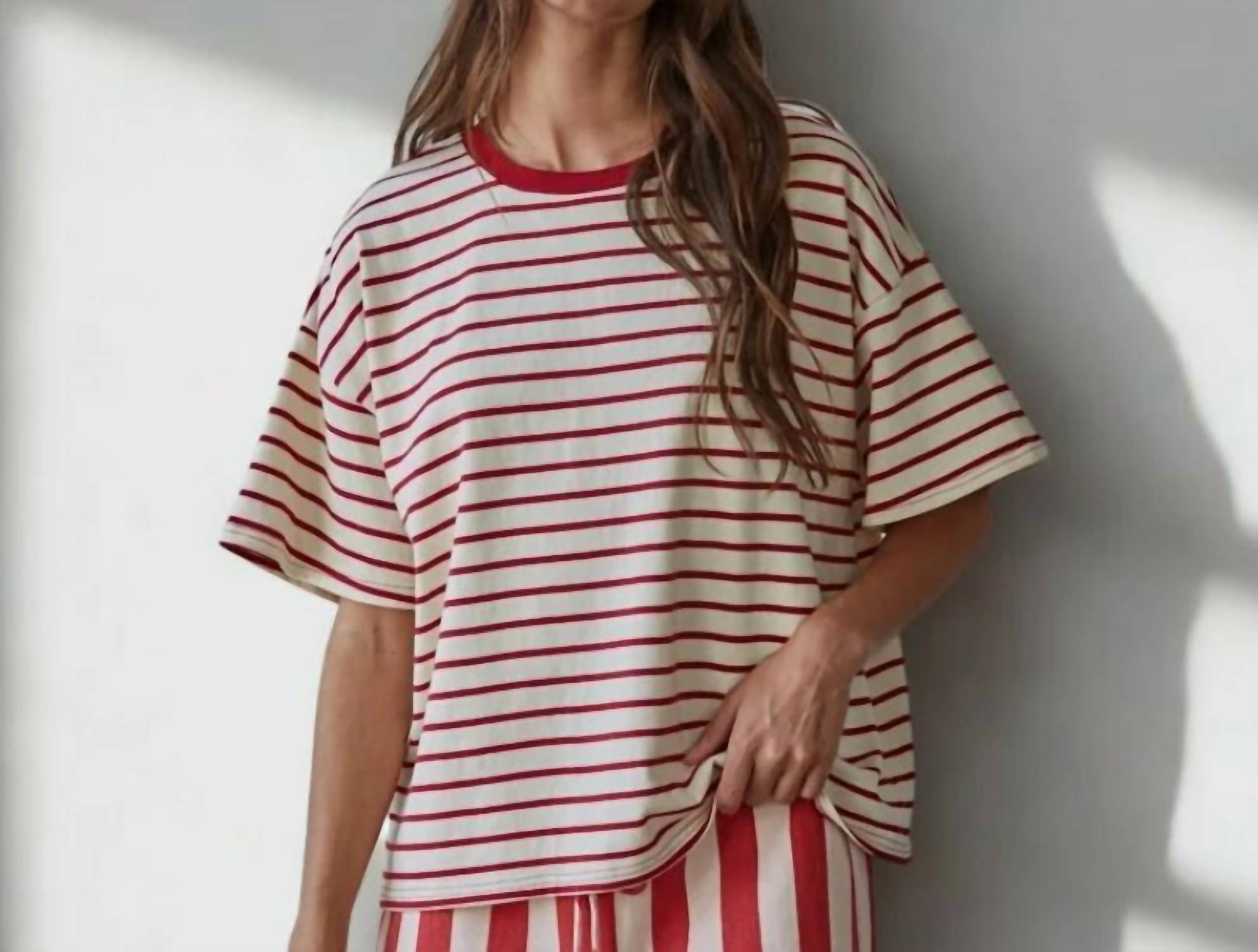 By Together - Charlotte Stripped Crew Tee