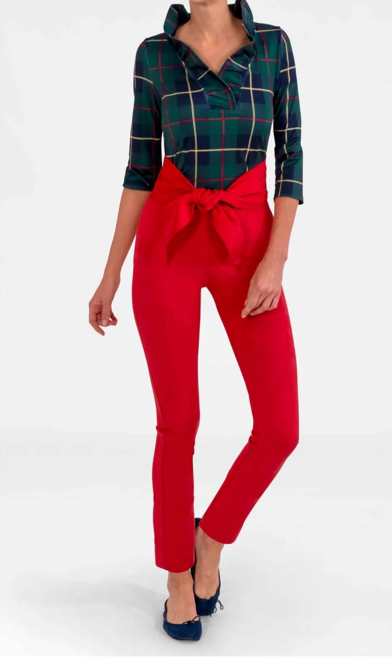 Gretchen Scott - Stand Up Ruffle Neck Top