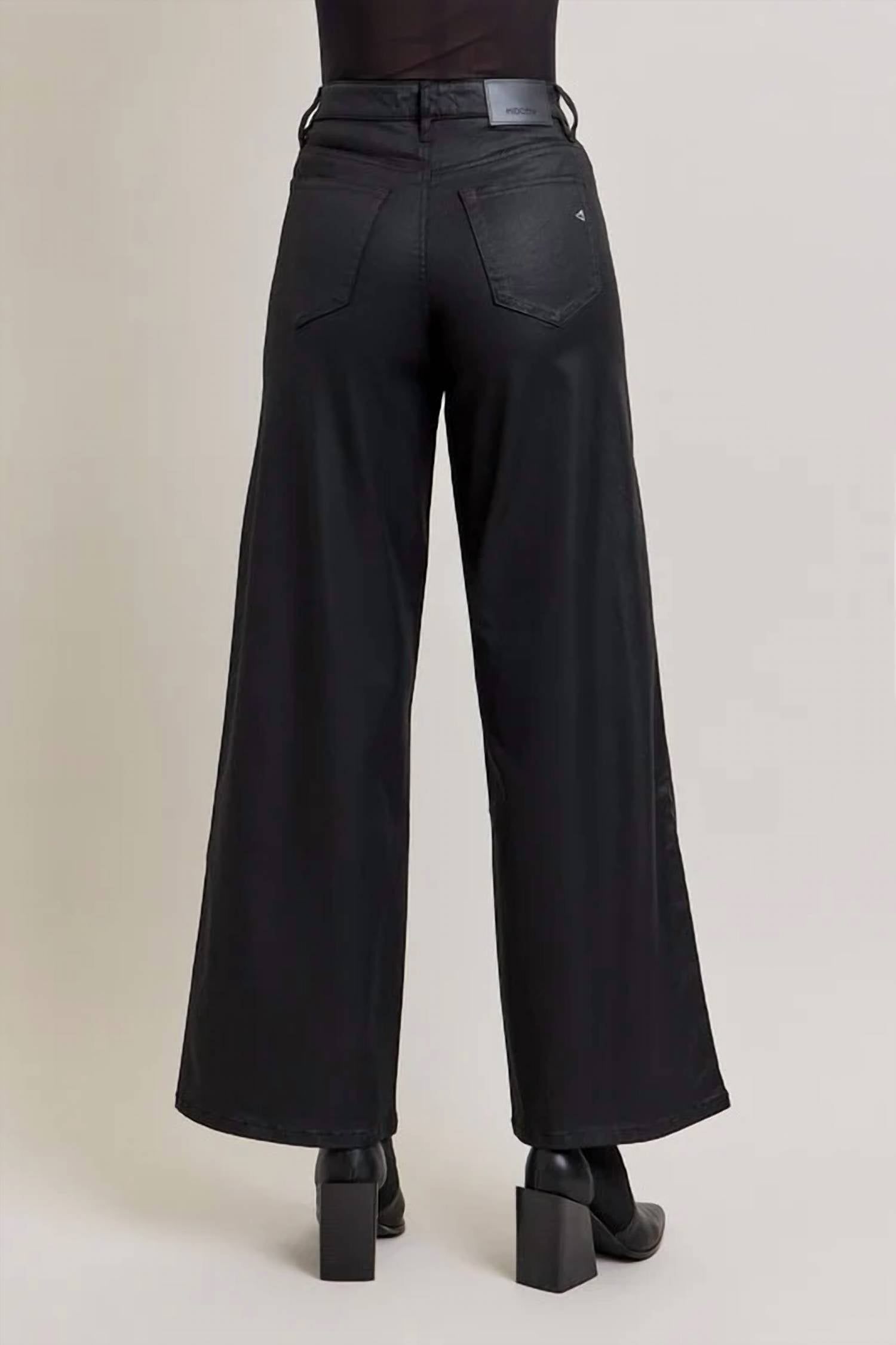 Hidden - Faux Leather Jeans