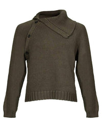 Repeat Cashmere - Asymmetrical Button Detail Sweater