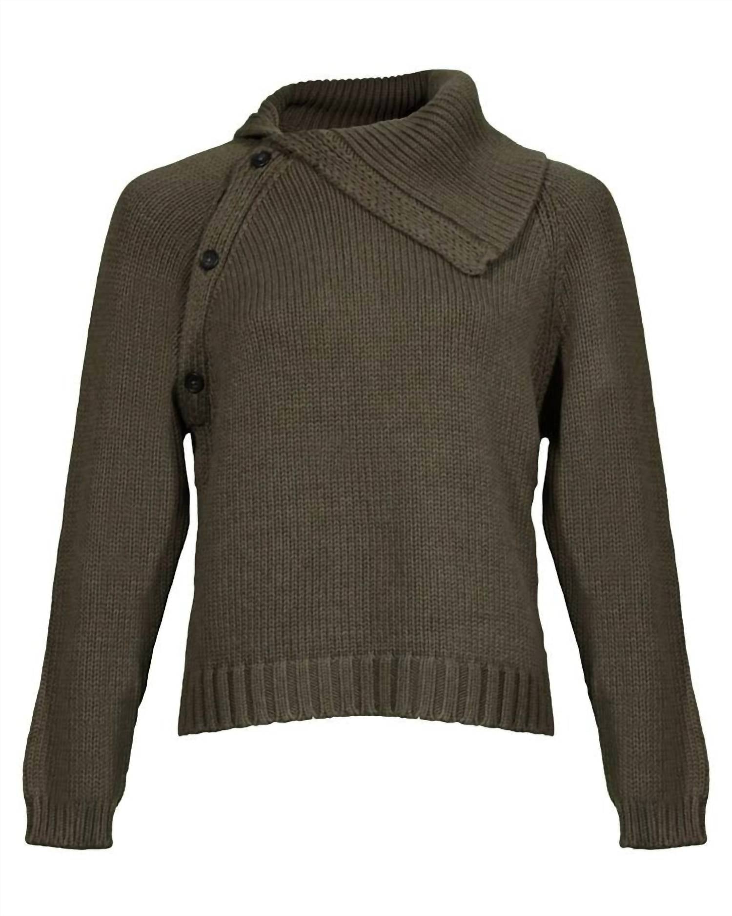 Repeat Cashmere - Asymmetrical Button Detail Sweater