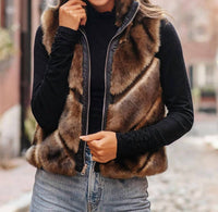 Fabulous Furs - Reversible Chevron Shortie Vest