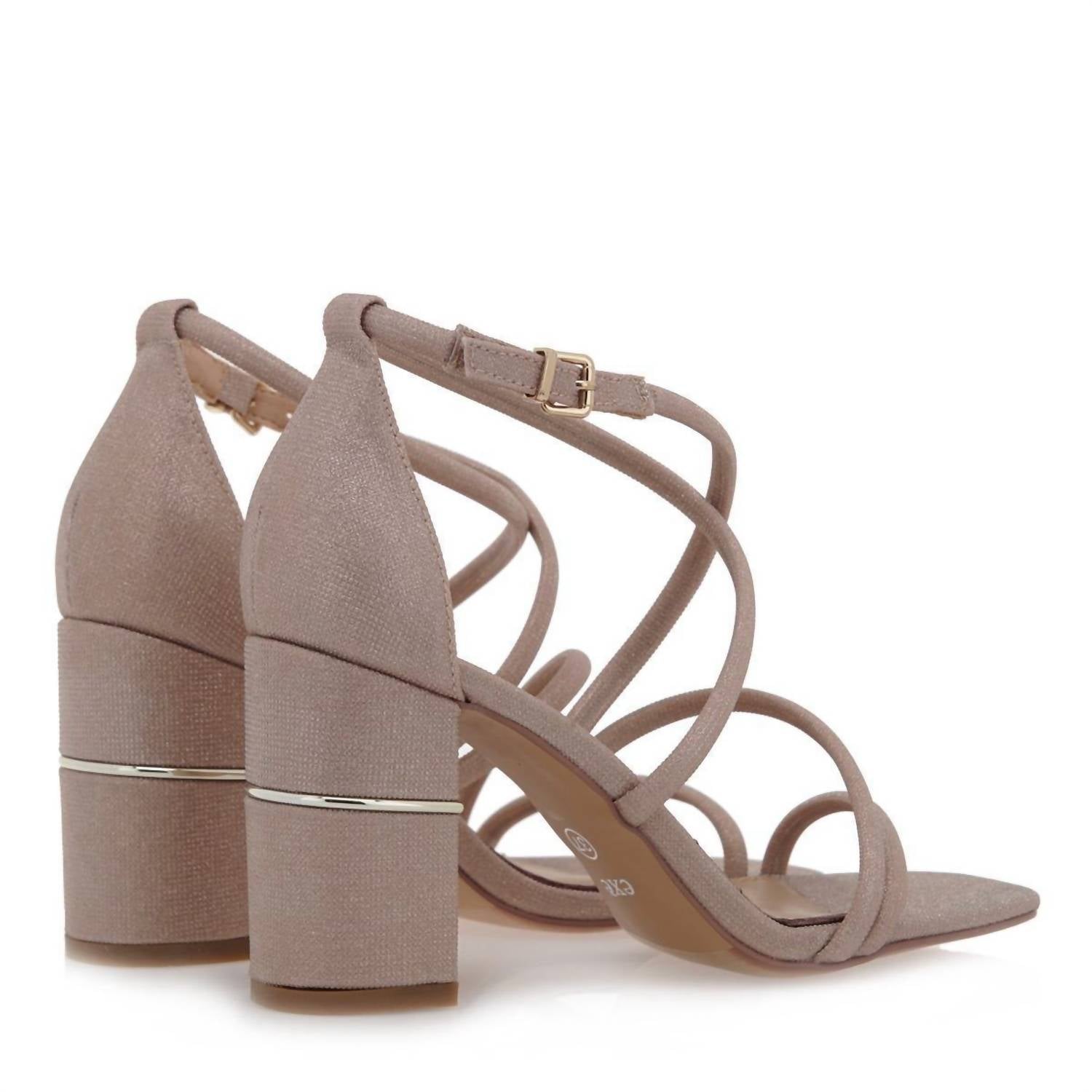 Exe Women's Helen Heeled Sandals in light gold - women's sandal - alternate view