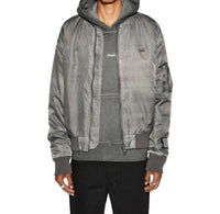 Ksubi Royalty Bomber Jacket in overdye coal - men's jacket