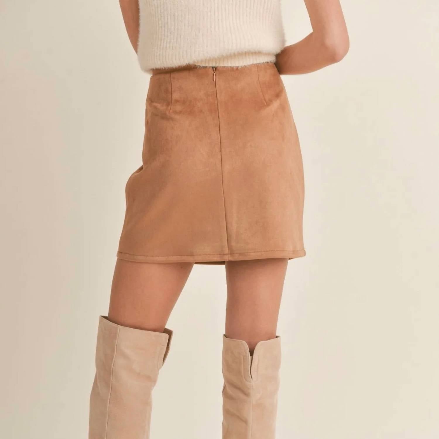 Sadie & Sage - Faux Suede Skirt
