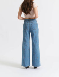 Daze - Far Out High Rise Wide Leg Jeans