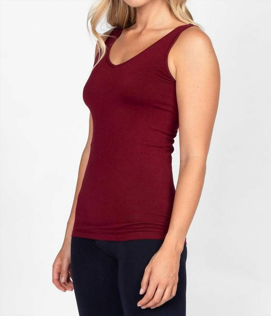 M.Rena - Reversible V-scoop Neck Tank Top