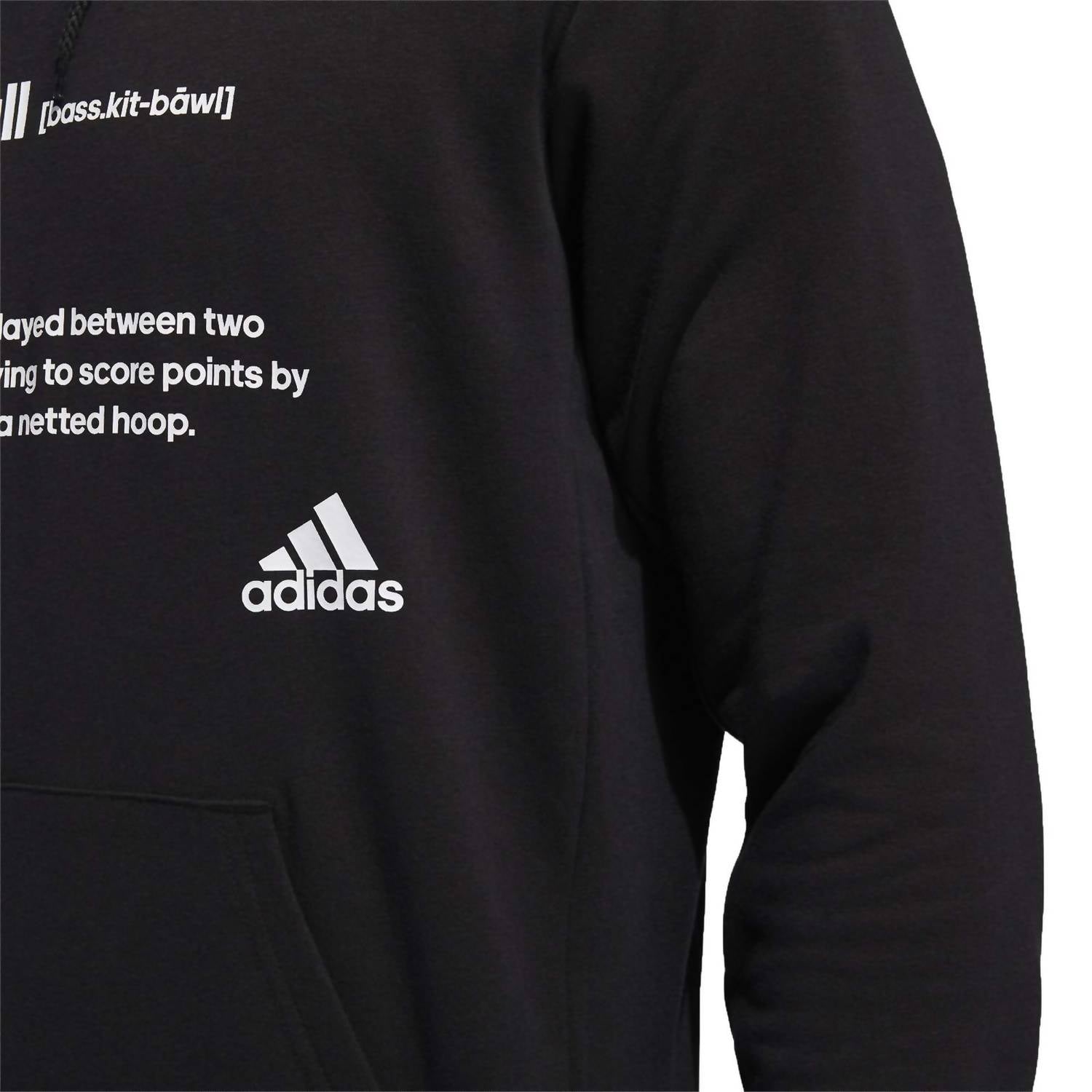 adidas Men's Definition Basketball Hoodie in black - men's shirt - view 6