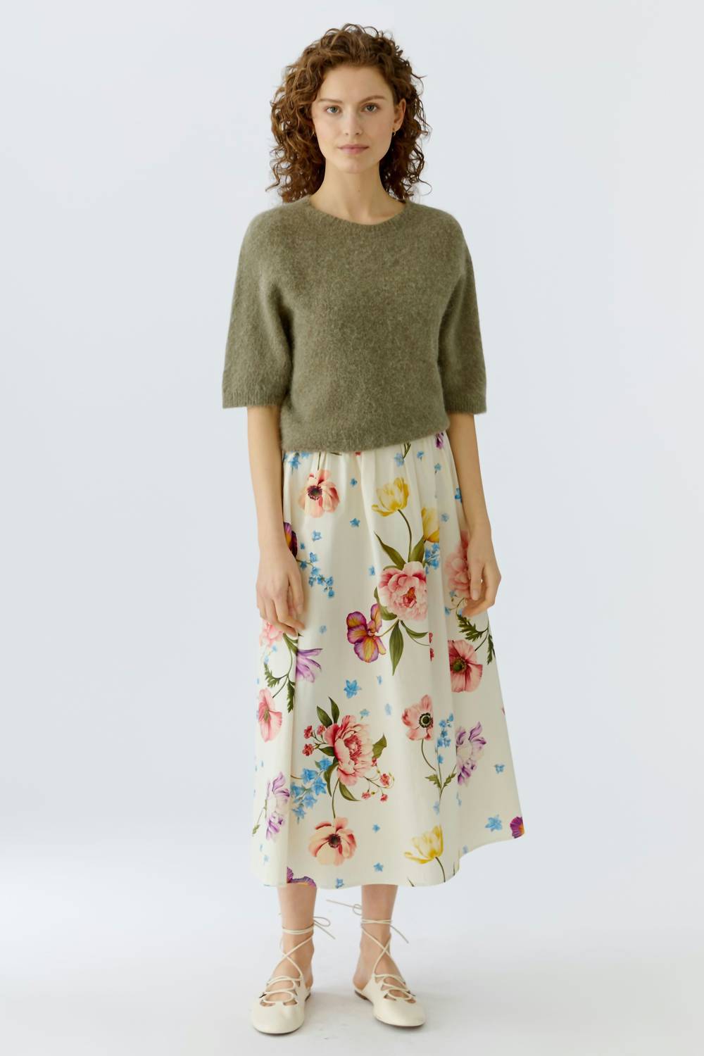 Oui - Floral Skirt
