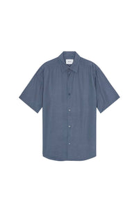 NN07 Freddy Short Sleeve No Pocket Shirt in bering sea - men's shirt - view 6