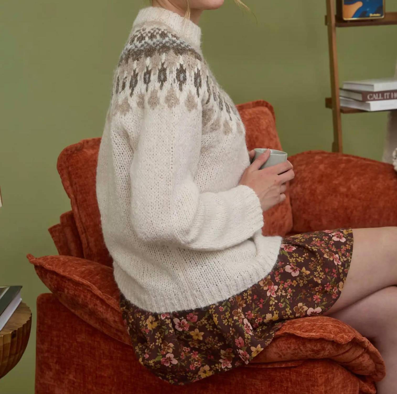 Blu Pepper - Floral Smocked Lace-up Mini Skort
