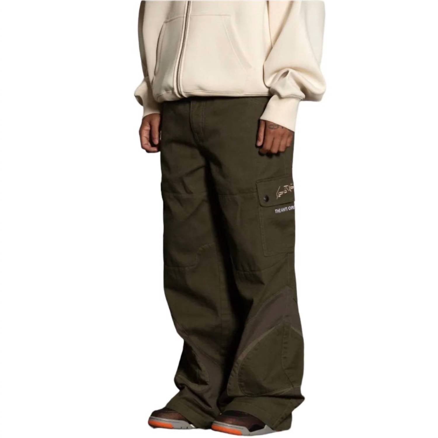 Loiter Anti Flow Cargo Pants in olive - men's pants - alternate view