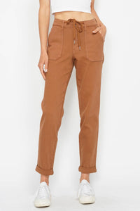 Judy Blue - High Waist Garment Dyed Cuffed Jogger Pant