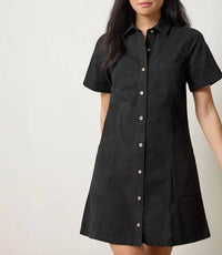 Lilla P - Twill Paneled Shirt Dress