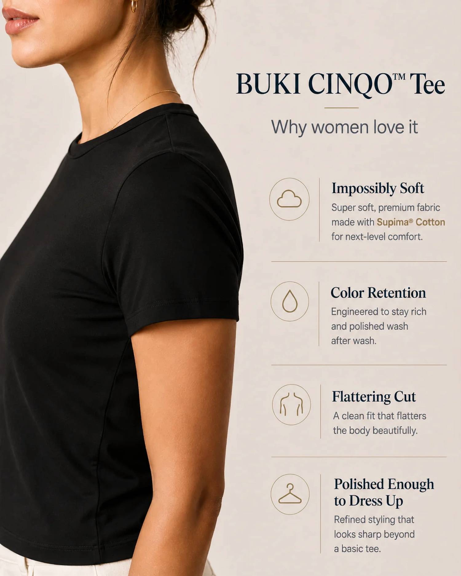 Buki - Women's Supersoft Crew Neck Tee 2-pack