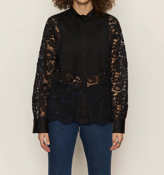 Sanctuary - Serendipity Lace Tuxedo Shirt