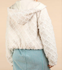 VERY J Snow Bunny Hoodie in white - women's top - view 4