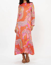 Oliphant - Long Sleeve Shift Maxi Dress