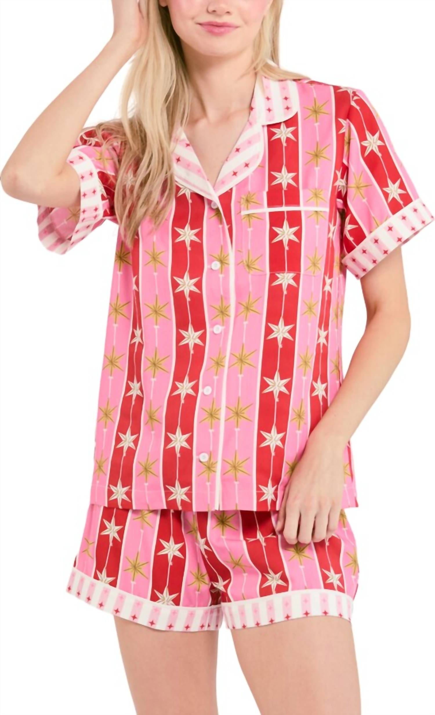 Katie Kime - Women's Holiday Stars Short Set