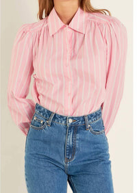 English Factory - Alice Striped Button Down Shirt