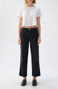 Amo - Billie Cropped Wide Straight Leg Jeans