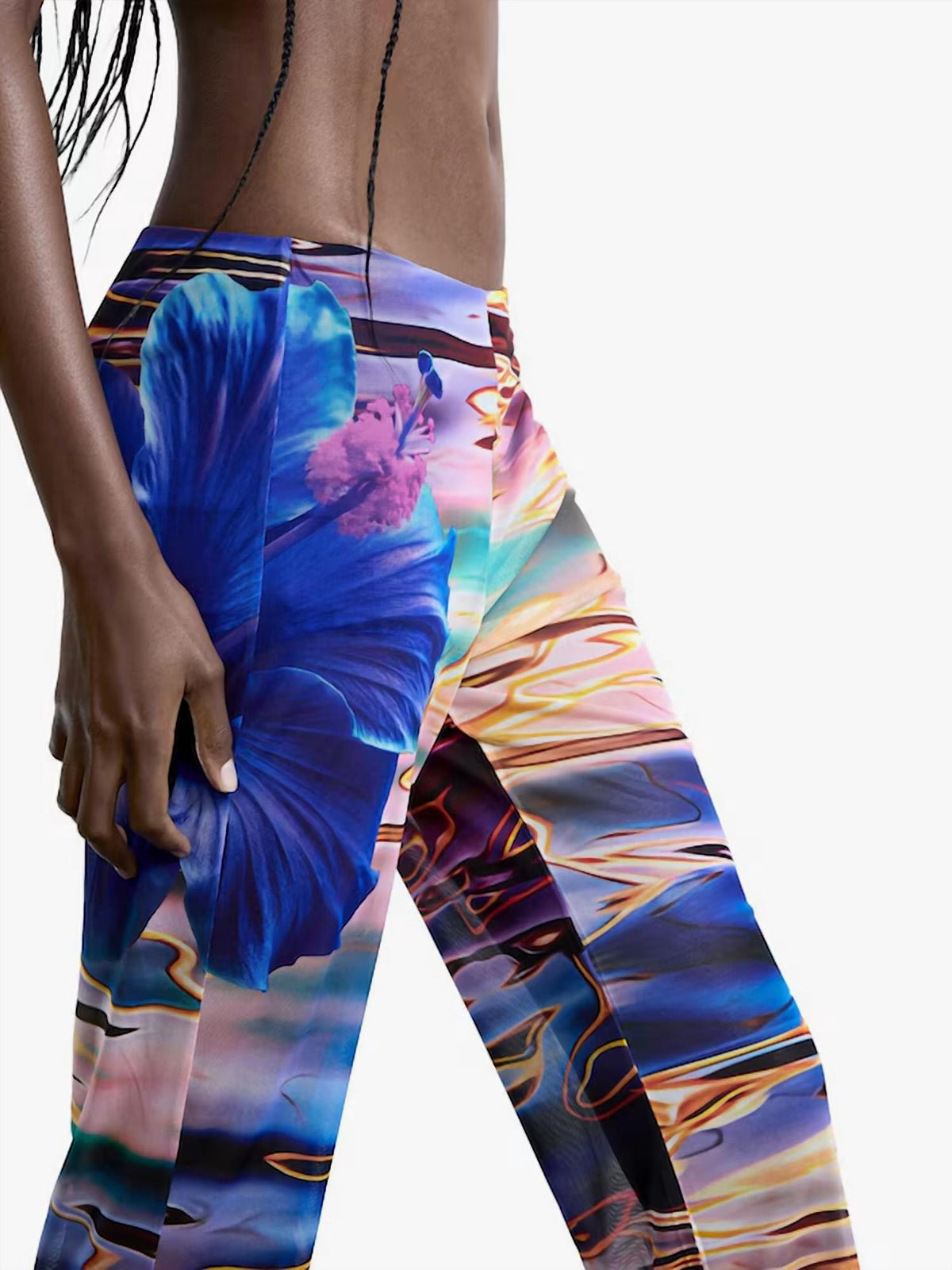 Desigual - Fluid Water Print Trousers