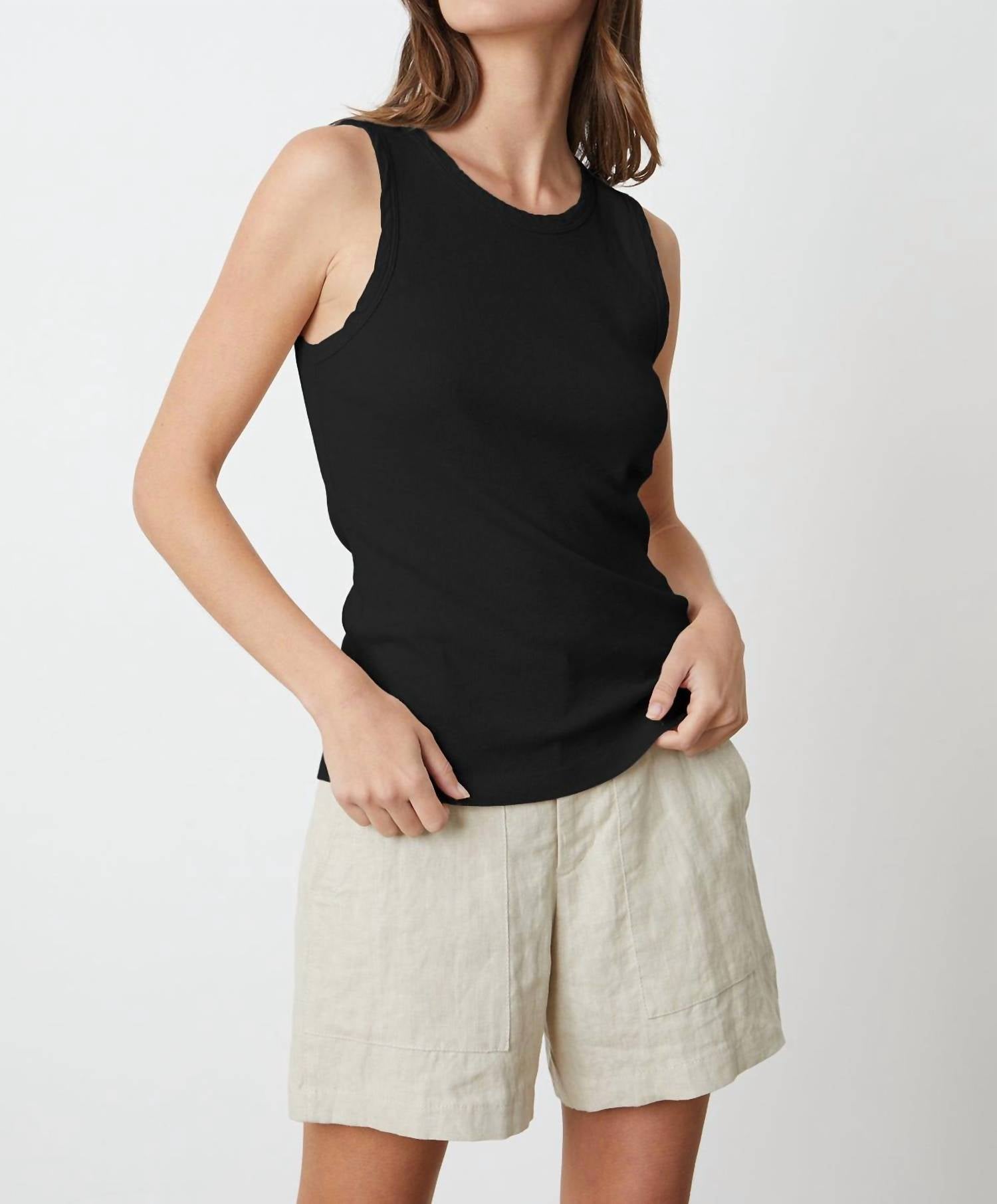 Velvet by Graham & Spencer Maxie Tank Top in black - women's tank top