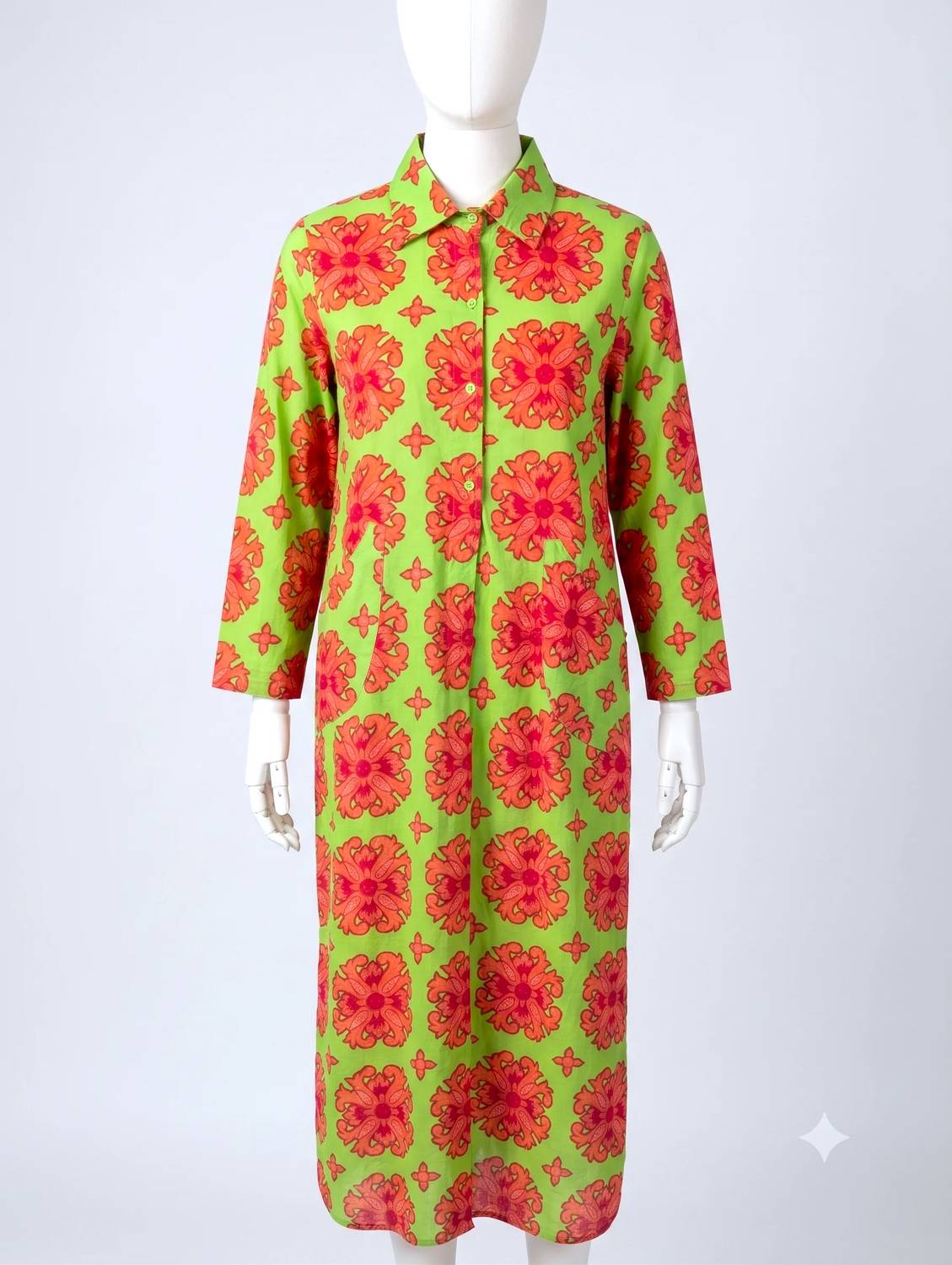 Modaposa - Gabriella Maxi Caftan Shirt Dress