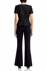 Self-Portrait - Bouclé Metallic Tinsel Jumpsuit