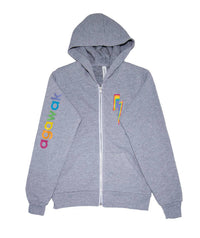 Bella + Canvas - Girl's Agawak Rainbow Bolt Camp Zip Hoodie