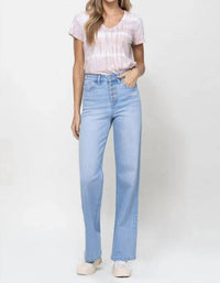 Vervet By Flying Monkey - Olivia Comfort Stretch Button Up Wide Leg Jeans