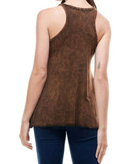 T-Party - Women's Mineral Wash Fringe Side Top