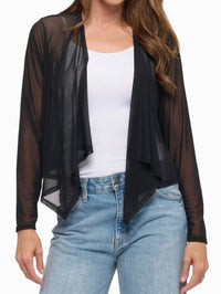 ariella Women's Mesh Cardigan in black - women's cardigan