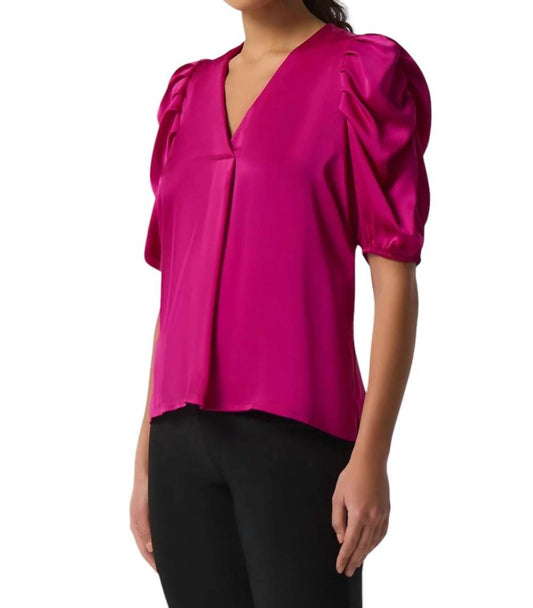 Joseph Ribkoff - Puff Sleeve Satin Top