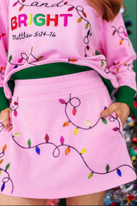 Brianna Cannon - Merry And Bright Christmas Lights Skort