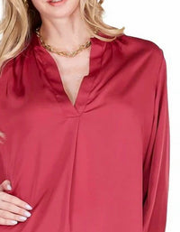 Joy Joy - Placket V-neck Top