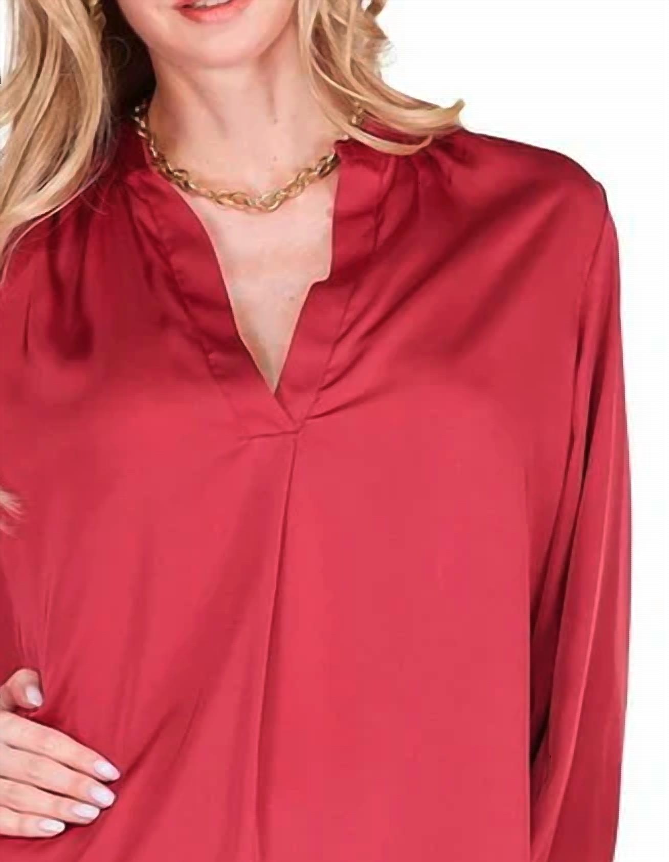Joy Joy - Placket V-neck Top