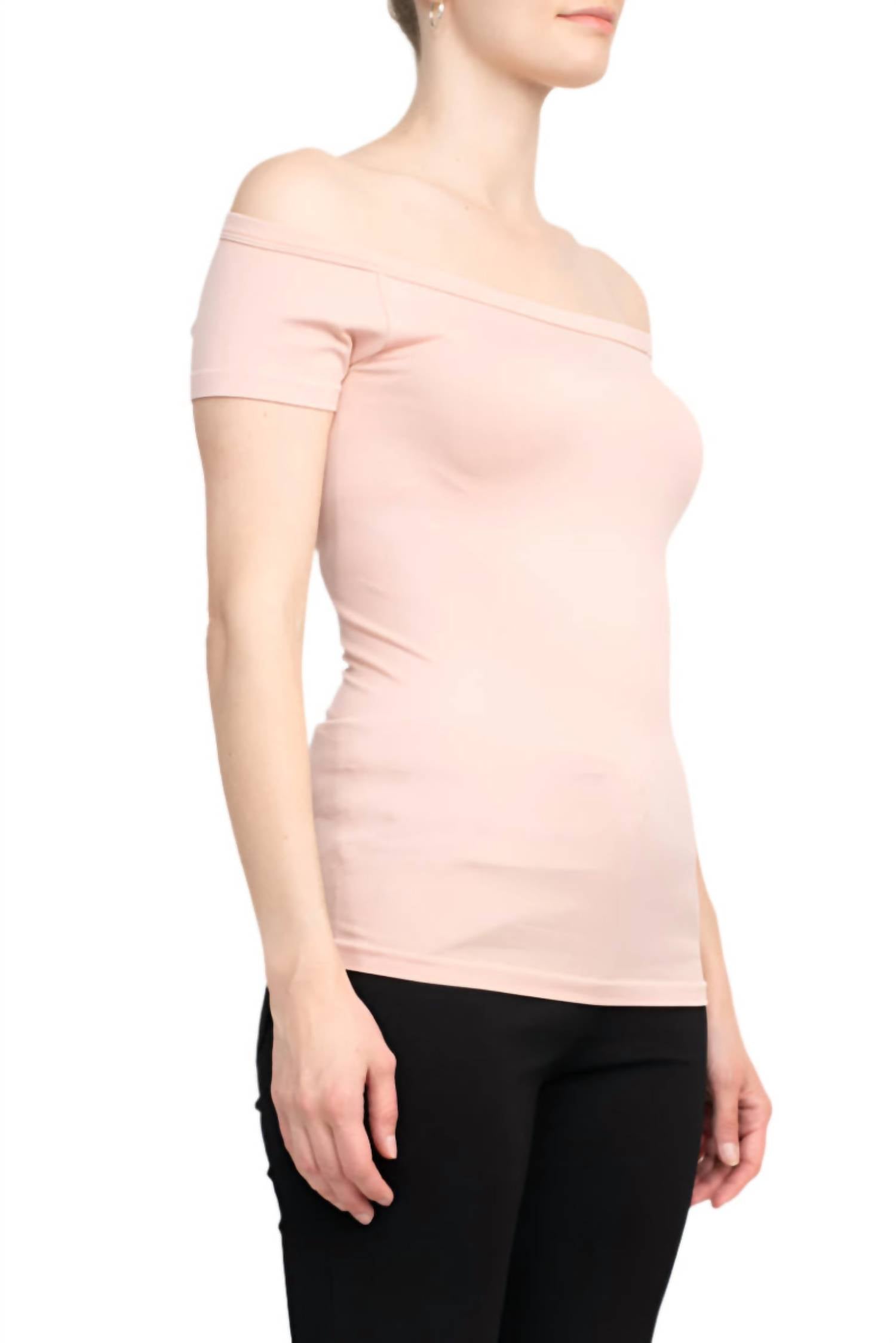 Alberto Makali - Off The Shoulder Solid Spandex Top
