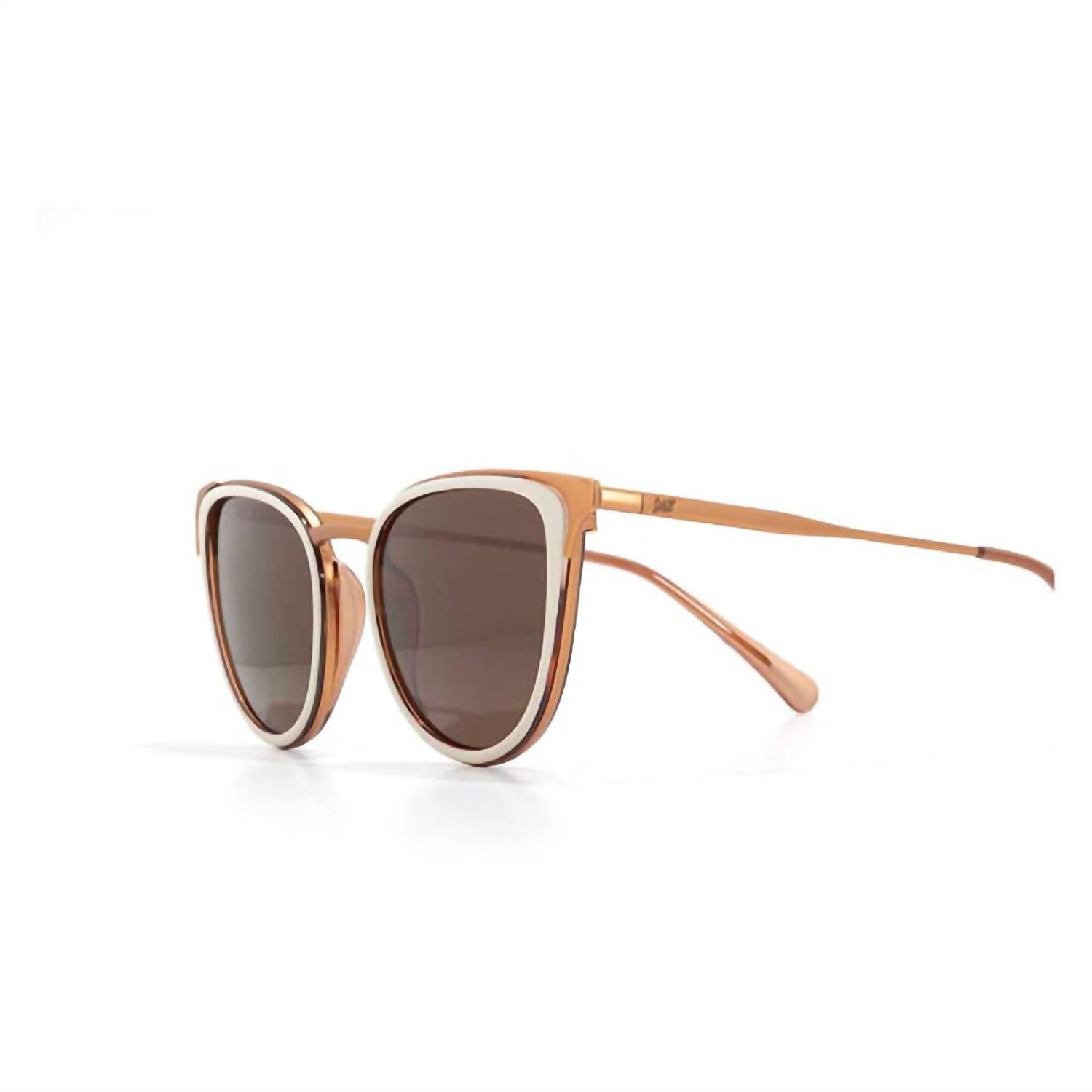 Sunski Women's Catalina Cats Eye Sunglasses in ivory amber - women's accessory