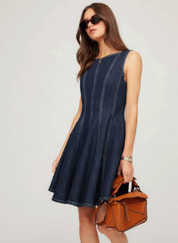 Fifteen Twenty - Darla Contrast Stitch Denim Dress
