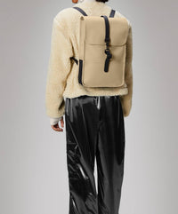 Rains Unisex Mini Backpack in sand - men's bag - detail view