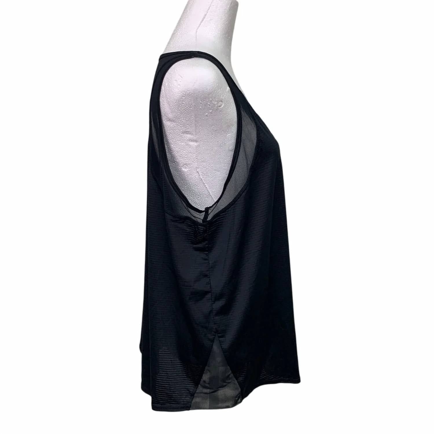 Xersion - Women's Loose Fit Sheer Athletic Textured Stripe Tank Top