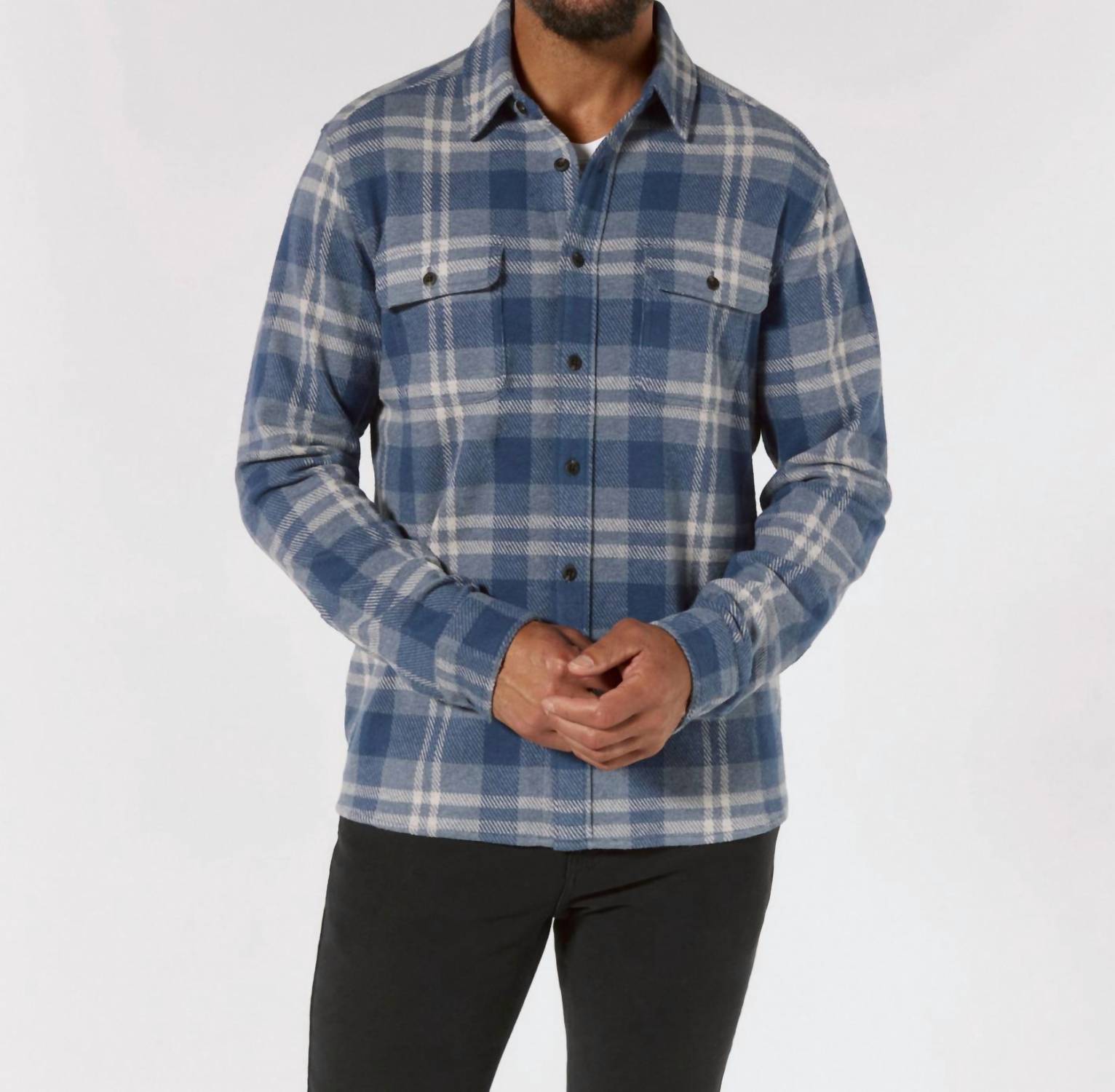 7Diamonds Generation Long Sleeve Shirt in blue - men's shirt