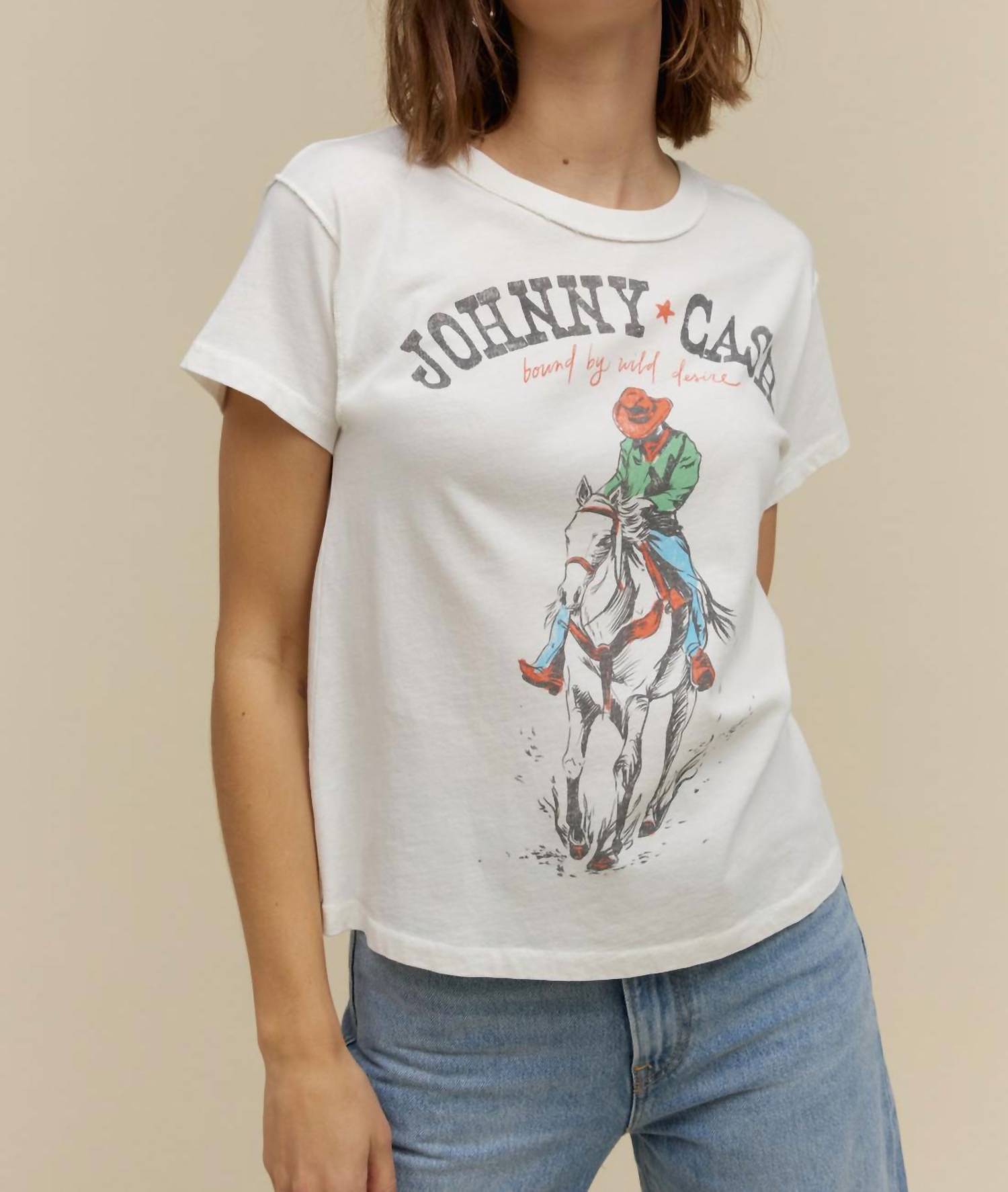 Daydreamer - Johnny Cash Bound By Wild Desire Reverse Girlfriend Tee