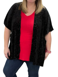 Honeyme - Printed Velvet Kimono