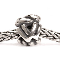 Trollbeads Letter W Sterling Bead in silver - women's jewelry - detail view