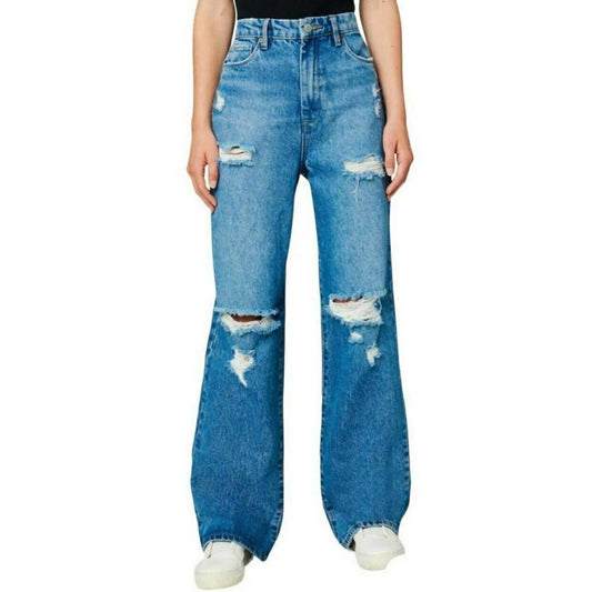 Blanknyc - FRANKLIN RIBCAGE WIDE LEG DENIM DISTRESSED JEAN