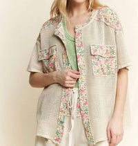 J. Her - Mesh Spring Cardigan