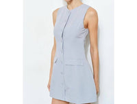 Loucia - Lenore Button Front Sleeveless Mini Dress