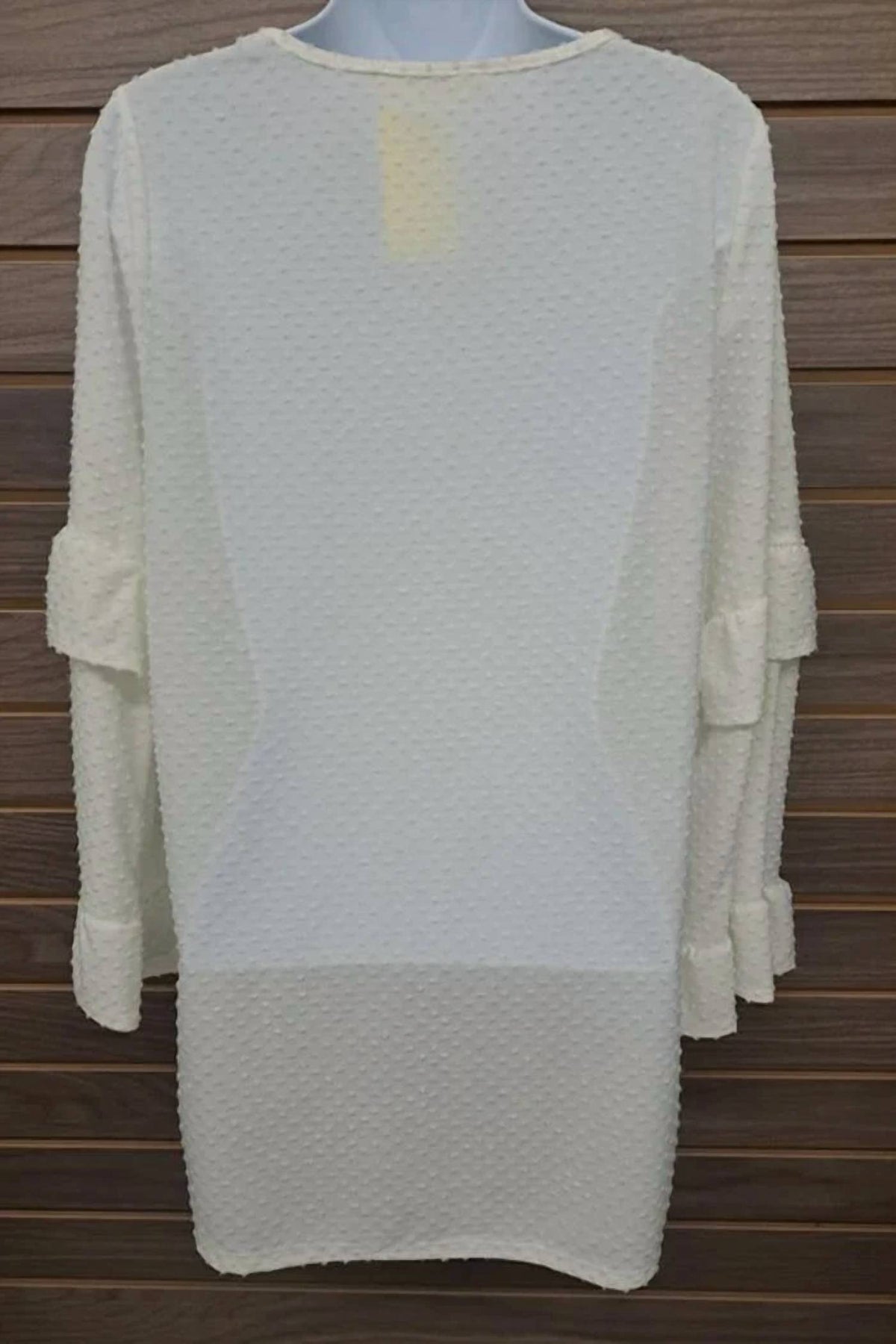 Vine & Love - Women's Swiss Dot Ruffle Shirt